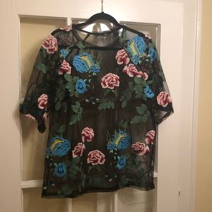 NWOT Zara Mesh Top